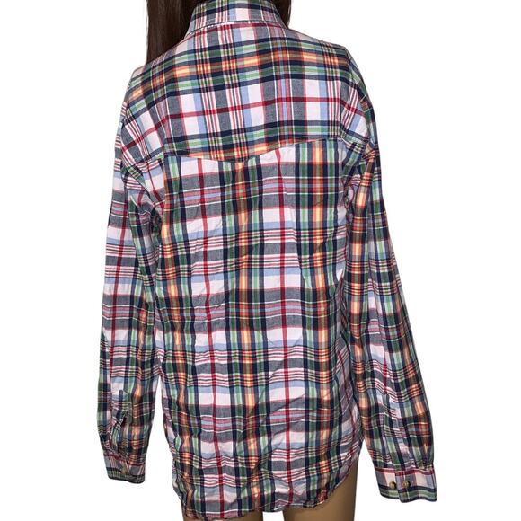 Crazy Cowgirl Plaid Button-Down Shirt Multicolor Western Style Size M - Picture 4 of 10